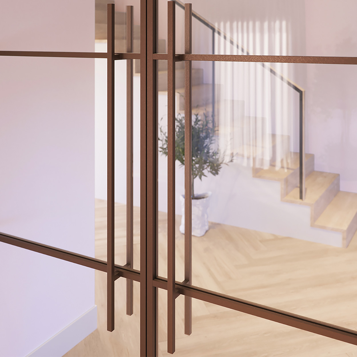 Skantrae SlimSeries Alu - Dubbele Metalen Taatsdeur Brons